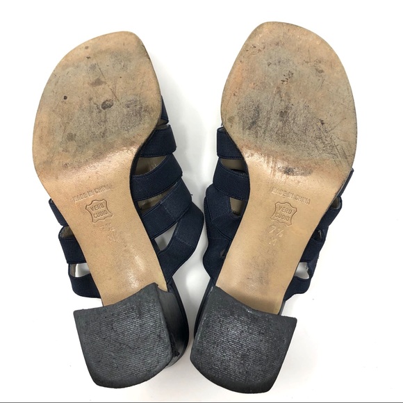 VAN ELI blue fabric slides - Picture 7 of 7